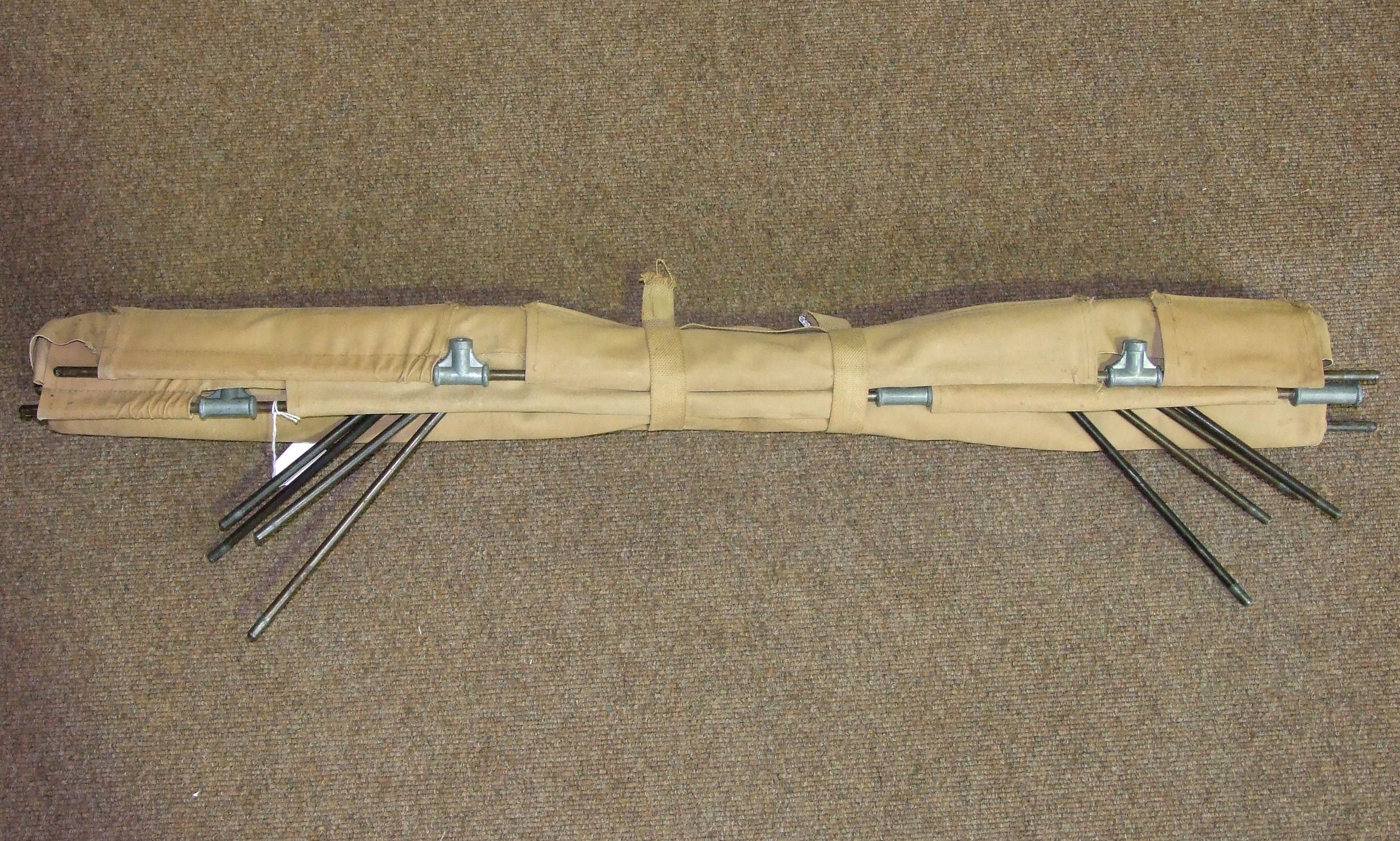 WW2 Folding Metal and Canvas Camp Bed.