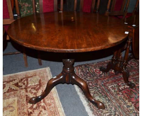 George III mahogany bird cage tripod table, diameter 90cm, height 0 74cm  CONDITION REPORT: 