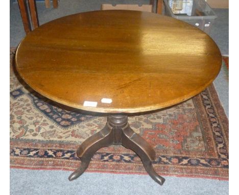 Oak tilt top tripod table, 79cm diameter, 69cm high CONDITION REPORT: 