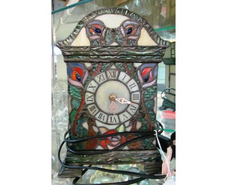 A Tiffany style clock light