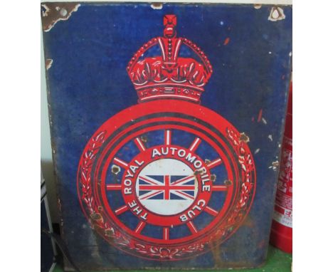 An RAC double sided enamel sign