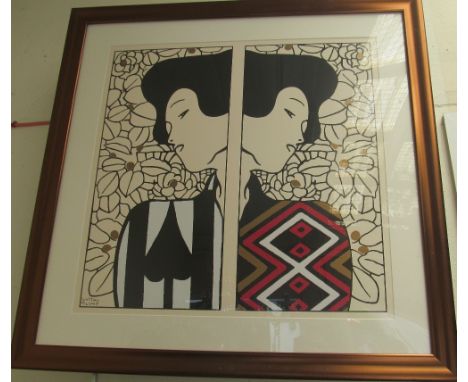 A print after Klimt two Japanese ladies