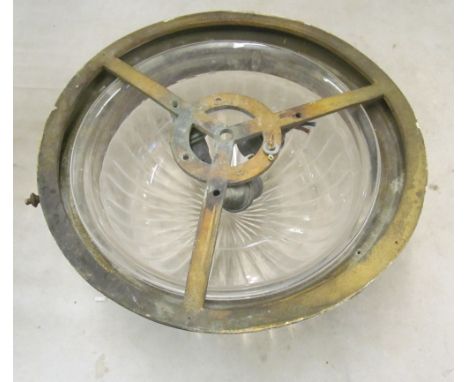 A glass dome ceiling light