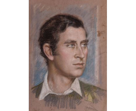 Bernard Hailstone RP (1910-1987), a very important pastel on paper preparatory work of Prince Charles and a green army style 