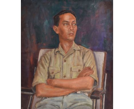 Bernard Hailstone RP (1910-1987), an important portrait study from life study of Dr Sutan Sjahrir the first prime minister of