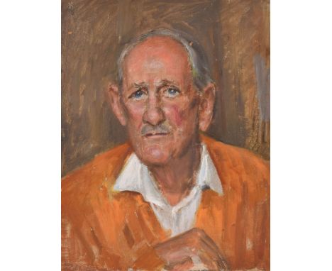 Bernard Hailstone RP (1910-1987), two preparatory oil on board portrait sketches of elderly men, both being a Portrait of a G