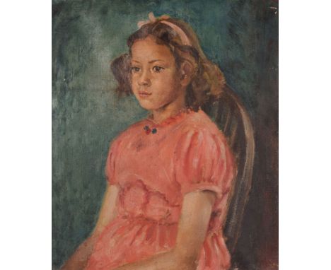 Bernard Hailstone RP (1910-1987), portrait study oil on canvas, unknown sitter painted in c.1940in Hadlow, Portrait of a Youn