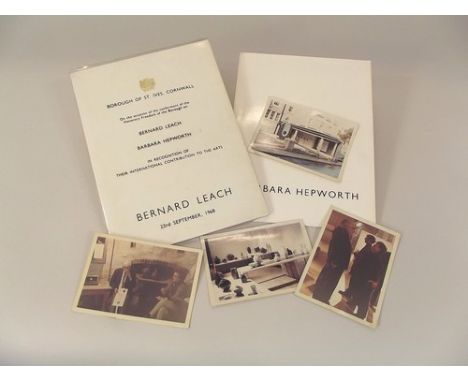 BERNARD LEACH & BARBARA HEPWORTH.
The two booklets produced for the conferment of Freedom of the Borough of St. Ives upon Ber