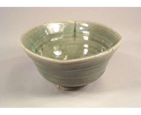 TREVOR CORSER.
A Leach Pottery cut & shaped porcelain bowl by Trevor Corser. Impressed personal & Pottery marks. Width 14cm. 