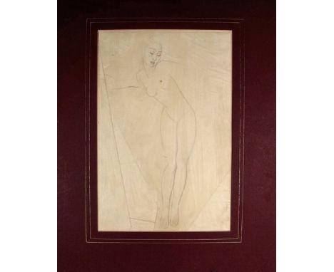 EDMUND DULAC?
Female nude. Pencil sketch on tracing paper, laid down. Unsigned. Dealer's numbers & labels to the reverse.
27 