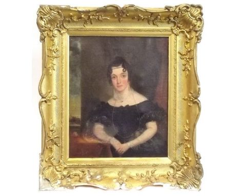 C.B.
19th century portrait of a lady. Initialled & dated 1830.
29 x 24cm.