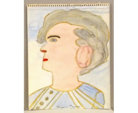 BRYAN PEARCE.
Portrait of the artist's mother. Pencil & watercolour. Signed.
26 x 21cm. Unframed.
Provenance: gifted to the v