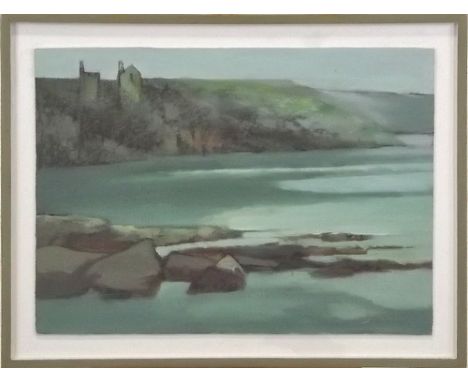 MICHAEL PRAED.
'Engine Houses, Rinsey.' Oil on board. Signed. Signed & titled to the reverse.
30 x 42cm.