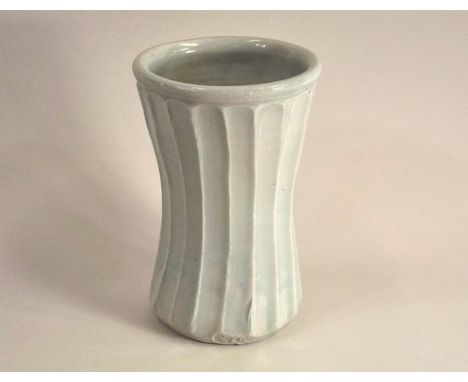 TREVOR CORSER.
A Trevor Corser fluted vase. Leach Pottery & personal seals. Height 19cm.