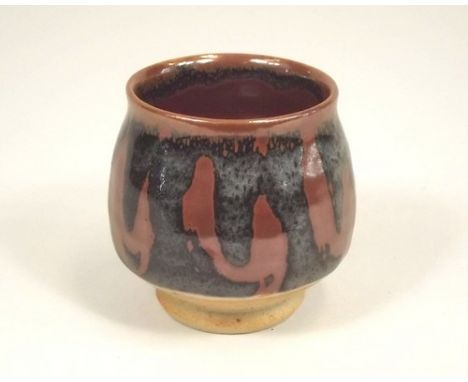 JOHN LEACH.
A John Leach. Mulcheney Pottery yunomi. Impressed personal & pottery marks. Height 8.5cm.