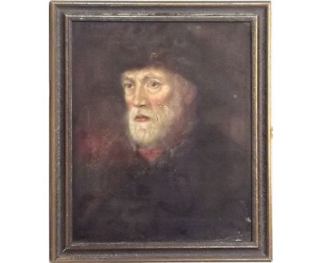 OIL PORTRAIT.
Portrait of an elderly man. Oil on canvas. Apparently unsigned.
51 x 42cm.