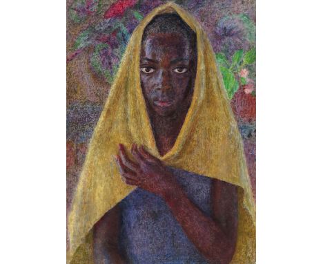 ‡ Dod Procter RA (1891-1972) The Girl with Yellow Scarf Signed, also titled on overlap verso Oil on canvas 63 x 44cm Provenan