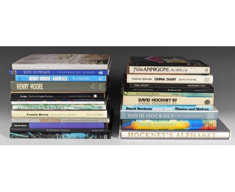 Art reference books mainly monographs including several on David Hockney, others on Henry Moore, Eric Ravilious, Patrick Hero