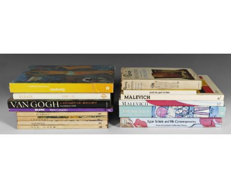 Art reference books on Continental artists including Van Gogh by Hammacher, Egon Schiele and his Contemporaries by K. A. Schr