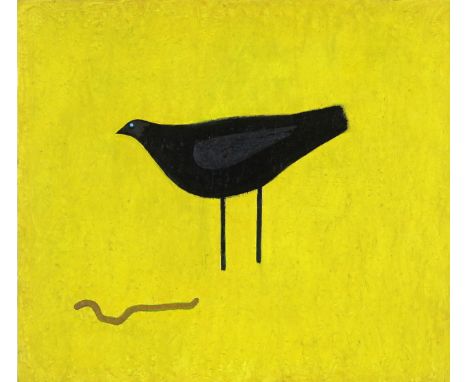 ‡ Peter Fox (Cornish b.1952) Blackbird Signed and titled verso Oil on board 37 x 42cm A member of the Newlyn Society of Artis