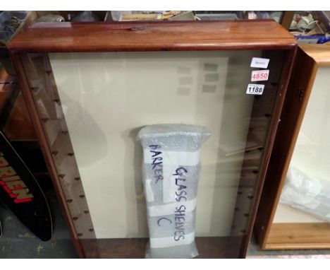 Glass shelf display case, 61 x 91 cm H. Not available for in-house P&amp;P 
