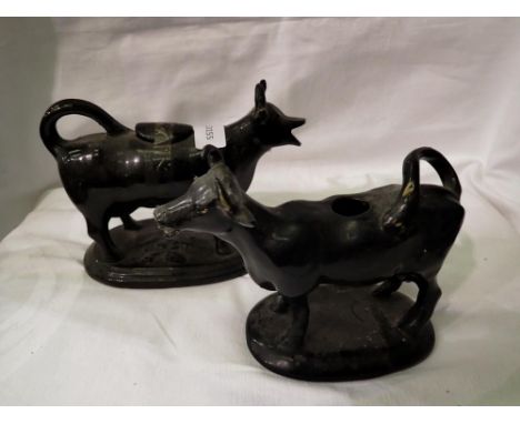 Two Victorian cow creamers. UK P&amp;P Group 2 (£20+VAT for the first lot and £4+VAT for subsequent lots) 