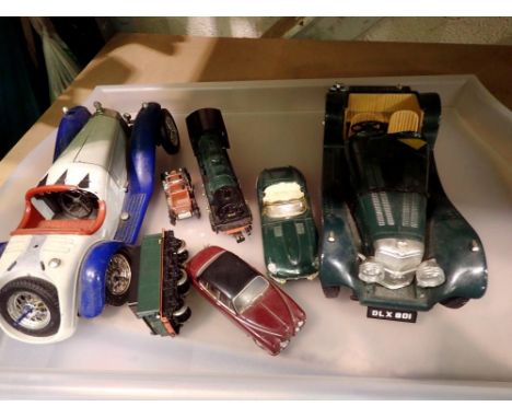 Collection of toy vehicles, including Bburago cars and trains etc. Not available for in-house P&amp;P 