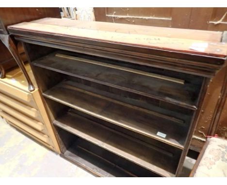 Oak four shelf free standing book case, 95 x 26 x 110 cm. Not available for in-house P&amp;P 