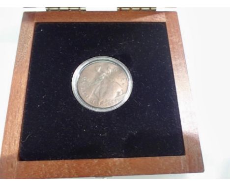 1771 halfpenny of king George iii - boxed. UK P&amp;P Group 1 (£16+VAT for the first lot and £2+VAT for subsequent lots) 