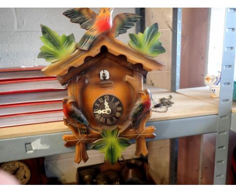 Continental cuckoo clock with weight and pendulum. Not available for in-house P&amp;P 