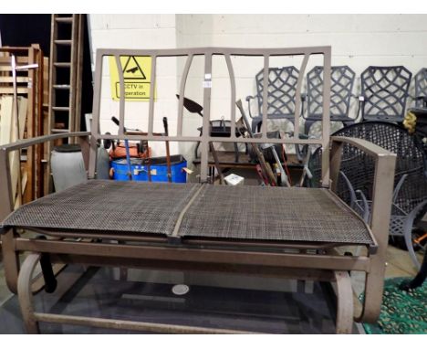 Garden rocker bench, two seats.  Not available for in-house P&amp;P 