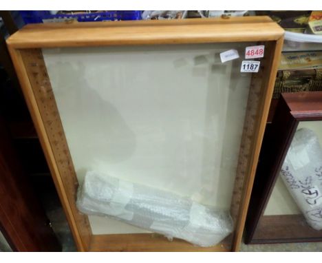 Glass shelf display case, 56 x 82 cm H. Not available for in-house P&amp;P 