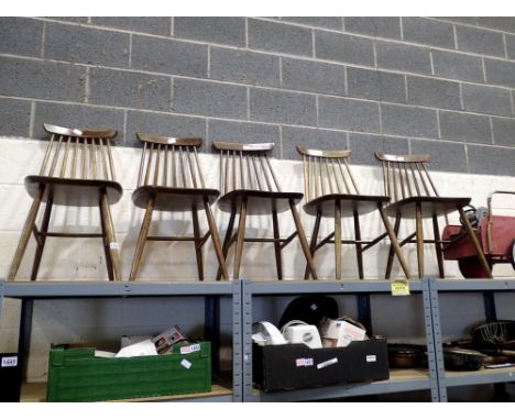 Five stick back dining chairs. Not available for in-house P&amp;P 