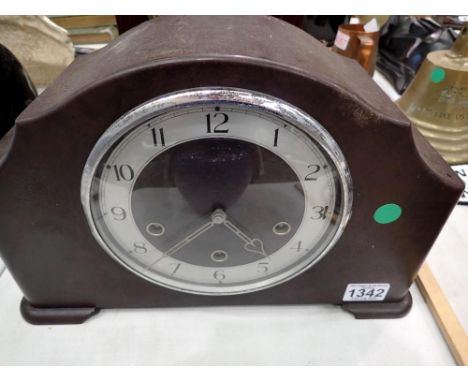Smiths Enfield mantle clock, with Westminster chime. Not available for in-house P&amp;P 
