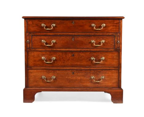 A GEORGE III MAHOGANY GENTLEMAN'S DRESSING CHEST IN THE MANNER OF THOMAS CHIPPENDALE, CIRCA 1760 The rectangular moulded top 