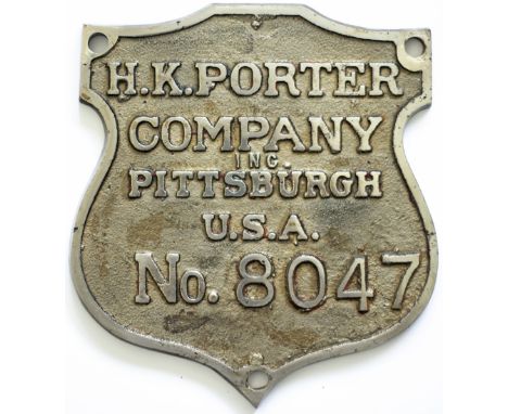 Worksplate H.K. PORTER COMPANY PITTSBURGH INC U.S.A. No 8047. Ex United Nations Relief &amp; Rehabilitation Administration 3 