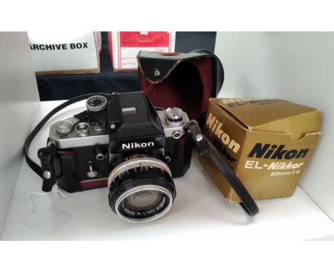 A Nikon F2 SLR camera with additional 50mm lens, boxed 