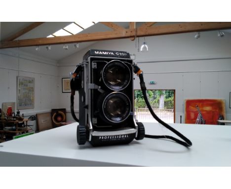 A Mamiya C220 medium format camera with Sekor 80mm lenses 