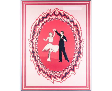 ELLEN KUHNSILK SCREEN PRINT, ARTIST SIGNED LIMITED EDITION'Fred Astaire & Jane Powell'Signed, titled, numbered 3/30 and dated