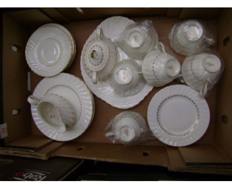 Royal Doulton Tea ware items in the Adrian pattern to include Cake Plate, 6 side plates, 6 Salad Plates 6 saucers, 7 tea cups