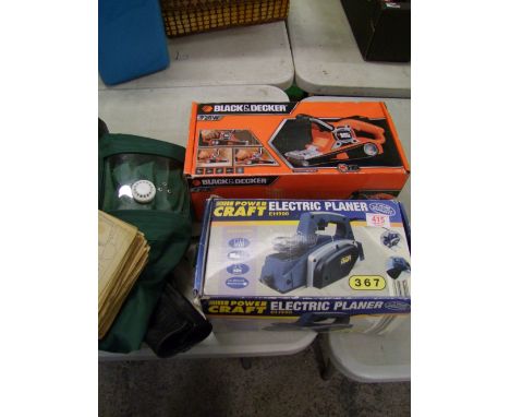 Black &amp; Decker belt sander together with power craft electric planer etc 