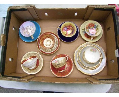 6 Aynsley Cup and Saucer sets together with Aynsley cup, saucer and side plate (Ship cup handle a/f).