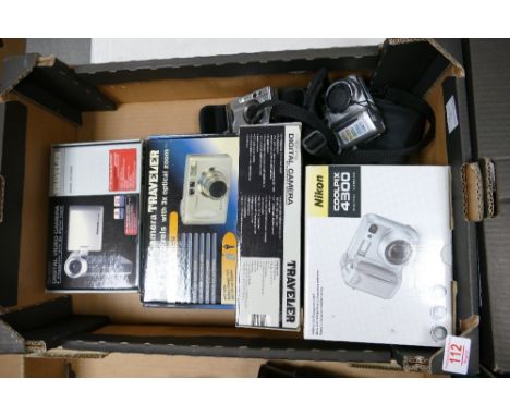 A collection  of vintage digital camera. 