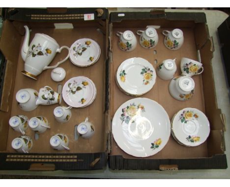 A mixed collection of ceramic items to include Gladstone  15 pc coffee set, together with Delphine part floral tea set (2 tra