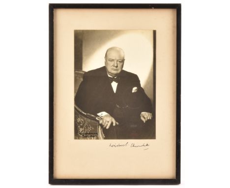 Churchill (Sir Winston Spencer).- [Mellish (Florence Vivienne, photographer)] "Vivienne". A photographic portrait of Sir Wins