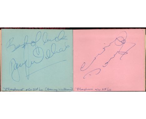 TV Film Autograph book, containing 1950's music signatures. 30+ signatures. Signatures include Pearl Carr, Deep River Boys, I