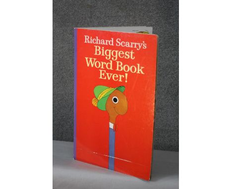 A giant hard back vintage 'Biggest Word Book Ever By Richard Scarry' H.61 W.40cm 