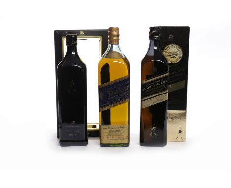 JOHNNIE WALKER DOUBLE BLACKBlended Scotch Whisky. 70cl, 40% volume, in carton. JOHNNIE WALKER BLACK LABEL ANNIVERSARY EDITION