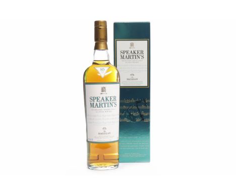MACALLAN SPEAKER MARTIN'S 10 YEARS OLDActive. Craigellachie, Morayshire. Label reads: "On 26th February 2001, a tasting of so