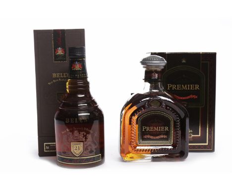 JOHNNIE WALKER PREMIERBlended Scotch Whisky. 75cl, 43% volume, in carton. BELL'S ROYAL RESERVE 21 YEARS OLDBlended Scotch Whi